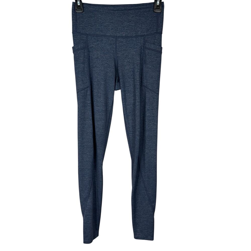 Athleta X-Small High-Rise Quest Chaturanga to Town Tights Pockets Stretch Blue